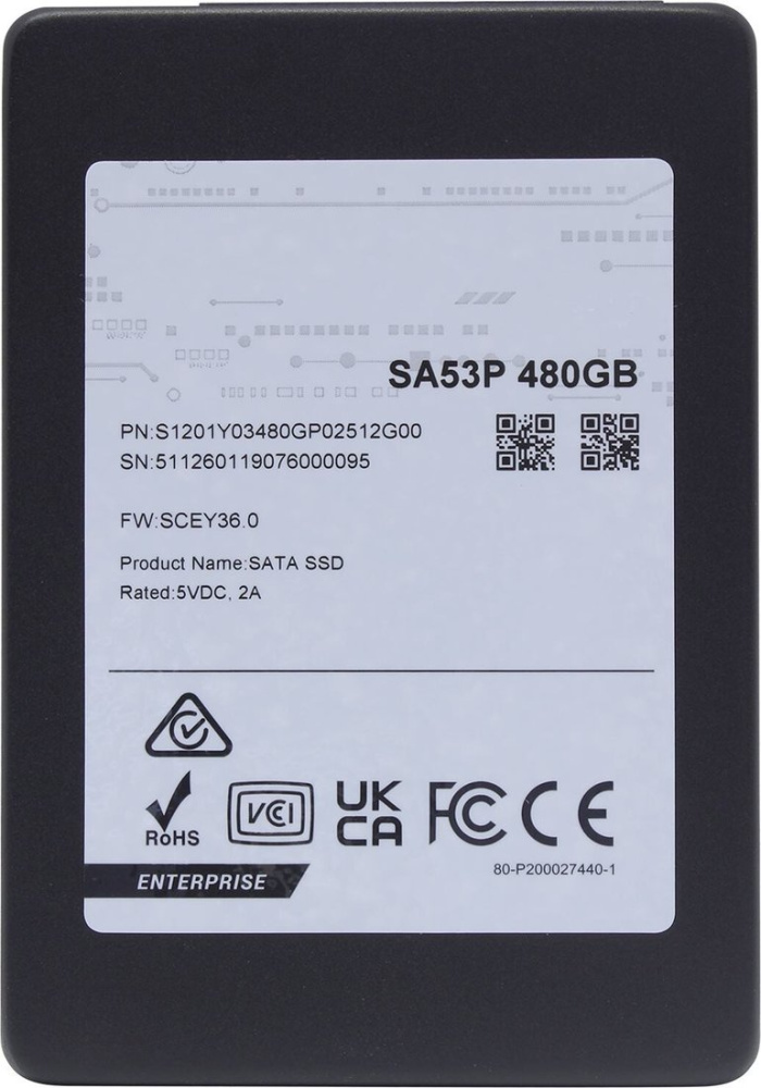 SSD Phison SA53P 480GB S1201Y03480GP02512G00