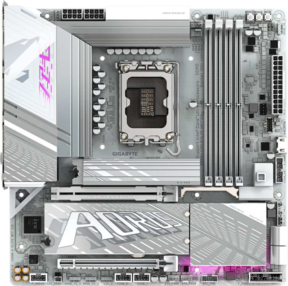 Материнская плата Gigabyte Z890M Aorus Elite WiFi7 Ice