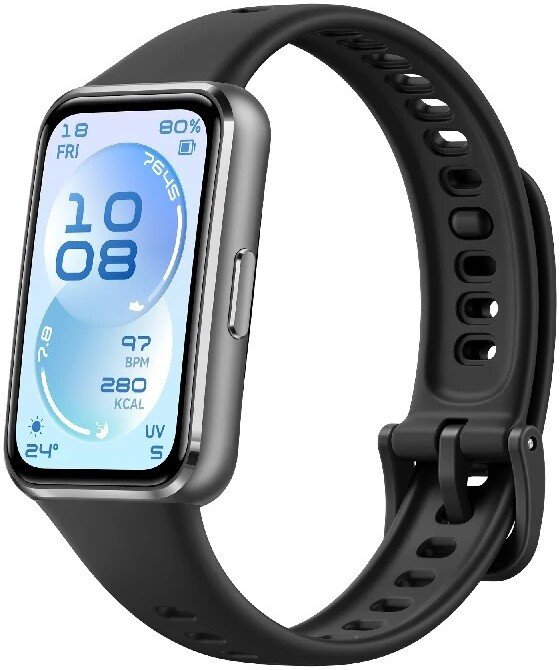 Фитнес-браслет Huawei Band 11 (черный алюминиевый корпус, с черным силиконовым ремешком, международн
