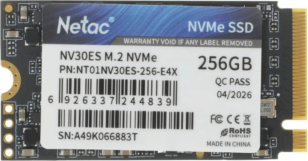 SSD Netac NV30ES 256GB NT01NV30ES-256-E4X