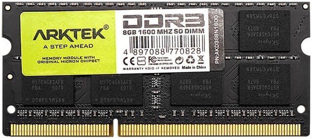 Arktek 8ГБ DDR3 SODIMM 1600 МГц AKD3S8N1600