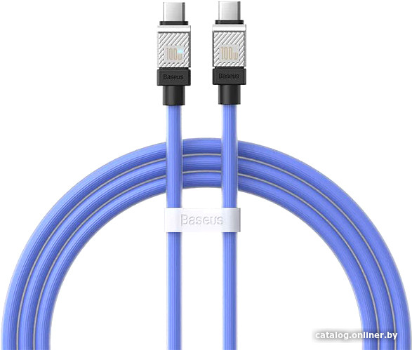 Кабель Baseus CoolPlay Series Fast Charging Data Cable 100W USB Type-C - USB Type-C (1 м, синий)