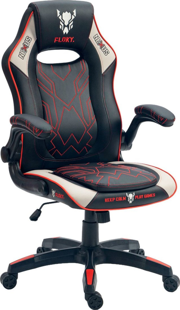 Игровое (геймерское) кресло FLOKY Nexus Grey-Red