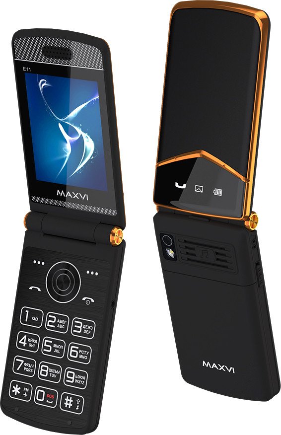 Кнопочный телефон Maxvi E11 (черный)