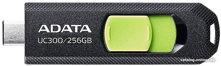 USB Flash ADATA UC300 256GB (черный/зеленый)