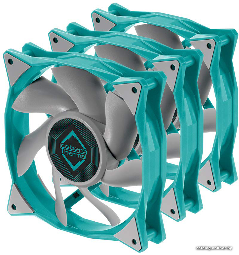Набор вентиляторов Iceberg Thermal IceGALE 120mm 3-pack (бирюзовый)