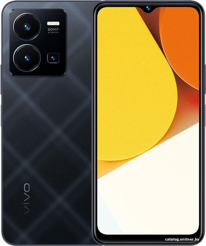 Смартфон Vivo Y35 4GB/128GB (черный агат)