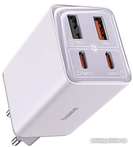 Сетевое зарядное Baseus GaN6 Pro Fast Charger 2C+2U 65W P10162701533-00 (фиолетовый)