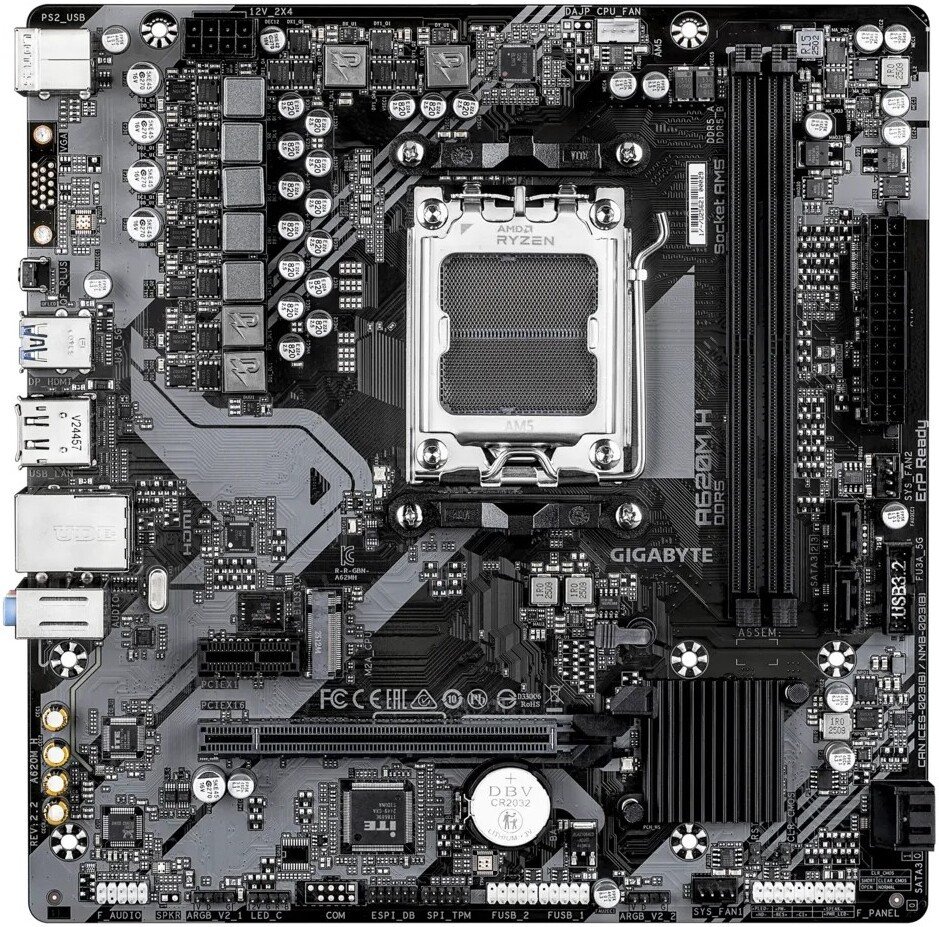 Материнская плата Gigabyte A620M H (rev. 2.2)
