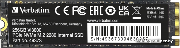 SSD Verbatim Vi3000 256GB 49373
