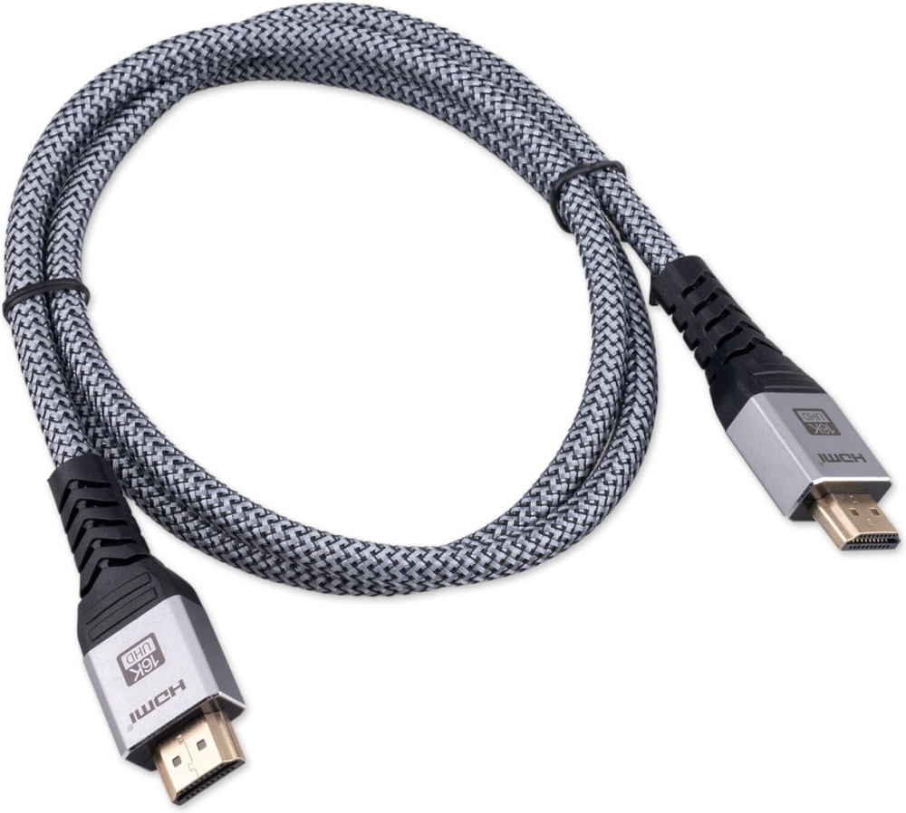 Кабель Cablexpert CCP-HDMI16K-2M HDMI - HDMI (2 м, серый)