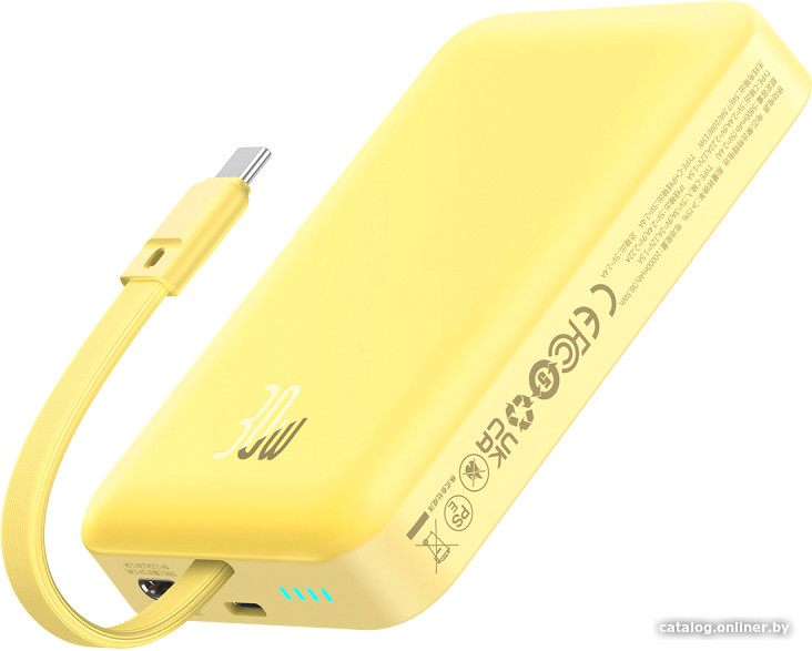 Внешний аккумулятор Baseus Magnetic Fast Charge Power Bank Type-C Edition 30W 10000mAh (желтый)