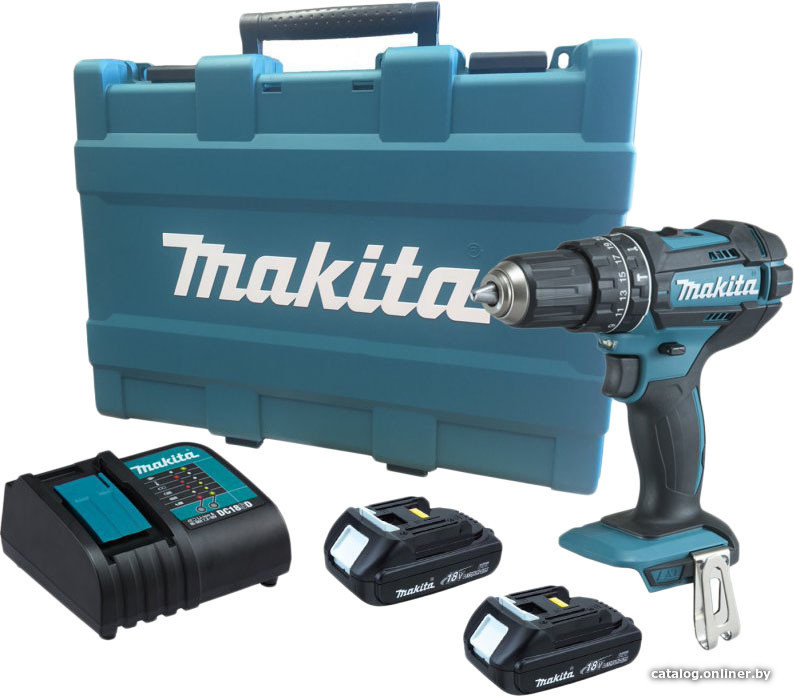 Ударная дрель-шуруповерт Makita DHP482SYE (с 2-мя АКБ)