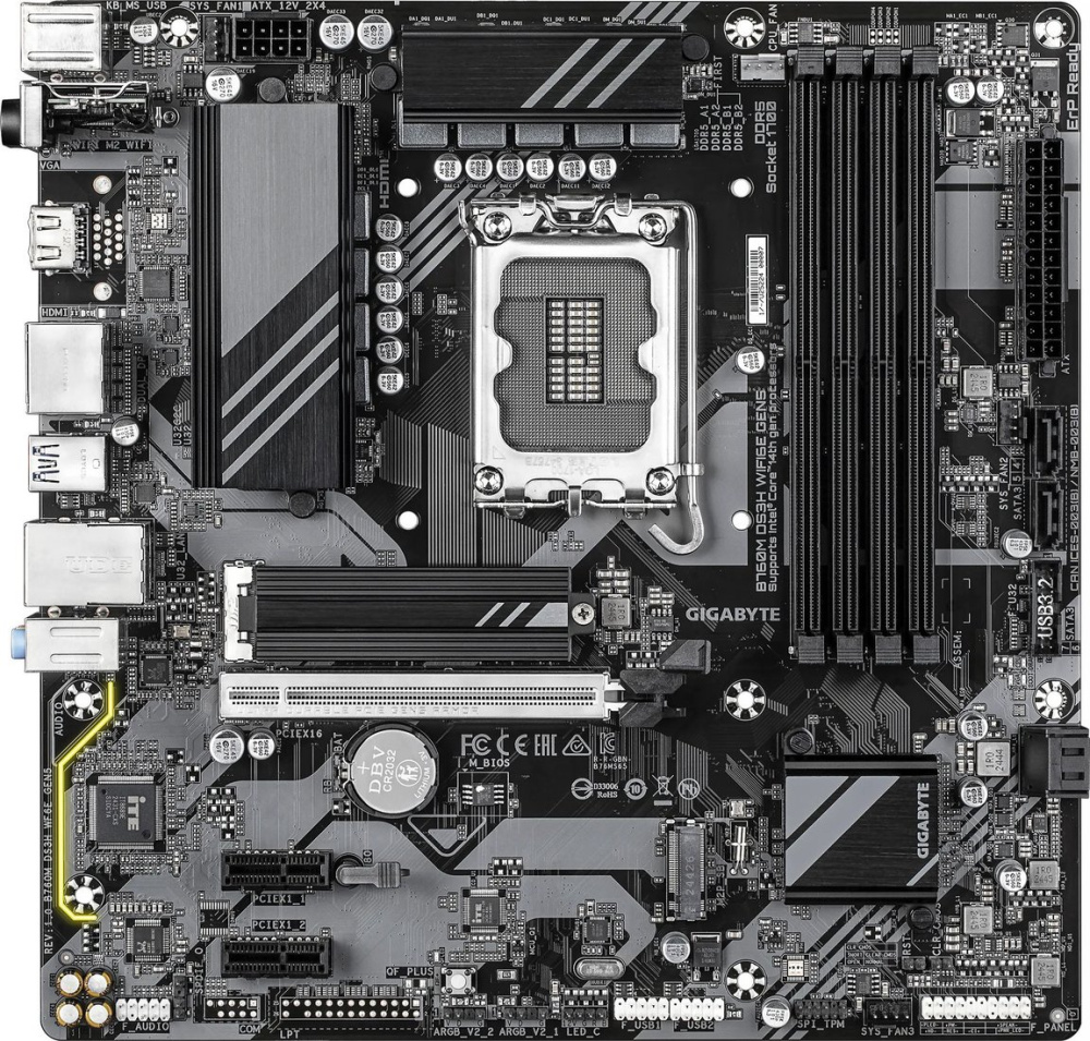 Материнская плата Gigabyte B760M DS3H WiFi6E GEN5