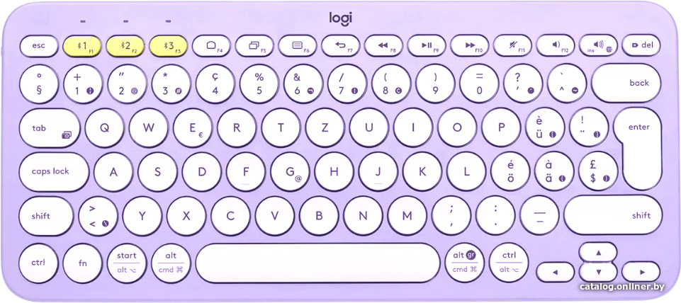 Клавиатура Logitech Multi-Device K380 Bluetooth 920-011166 (фиолетовый/белый, нет кириллицы)