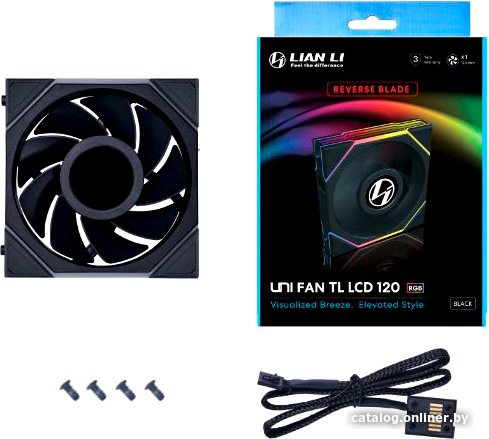Вентилятор для корпуса Lian Li Uni Fan TL LCD 120 Reverse G99.12RTLLCD1B.R0
