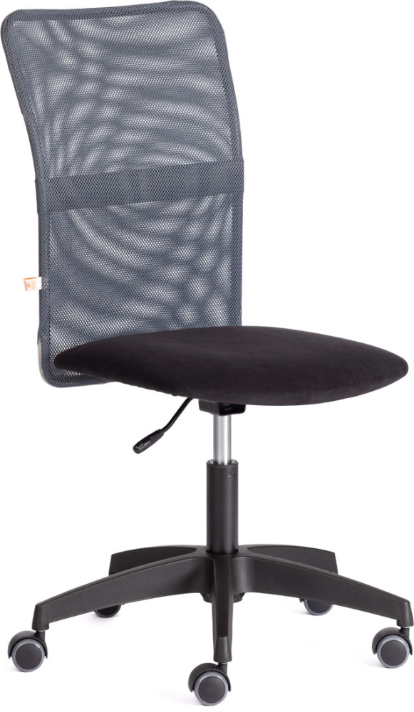 Офисное кресло TetChair Start (флок/ткань, черный/серый, 35/W-12)