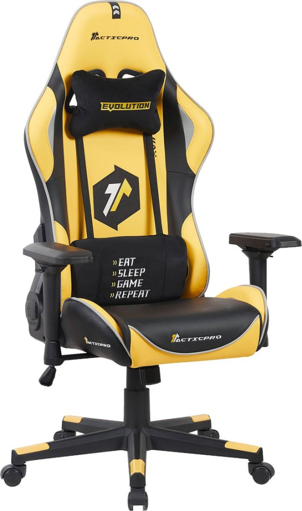 Игровое (геймерское) кресло Evolution Tactic PRO Special edition D4 (черный/желтый)