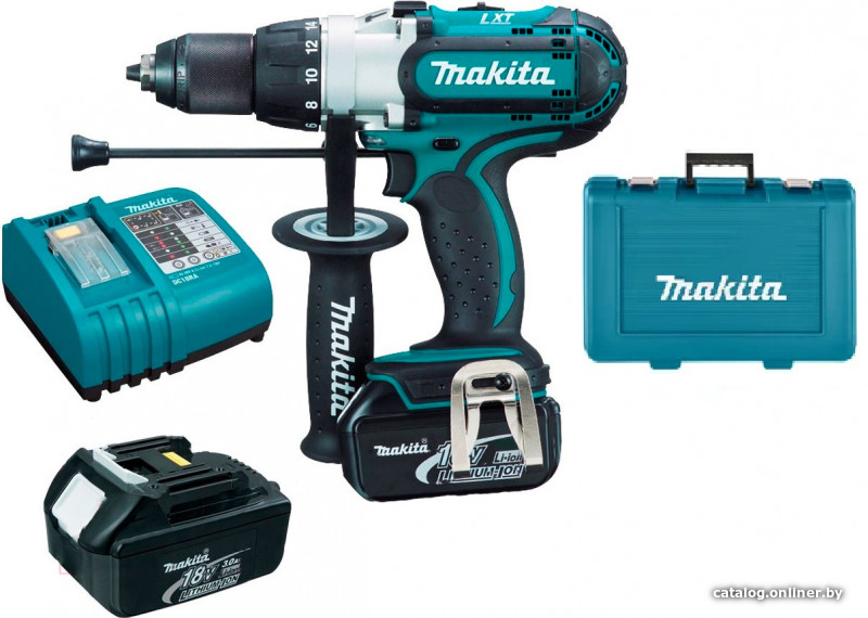 Ударная дрель-шуруповерт Makita DHP451RFE (с 2-мя АКБ, кейс)