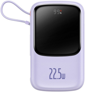 Qpow Pro Digital Display Fast Charge 22.5W 20000mAh (сиреневый)