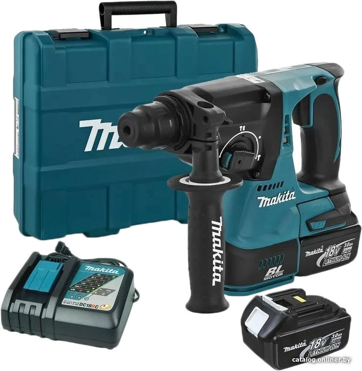 Перфоратор Makita DHR242RFE (с 2-мя АКБ, кейс)