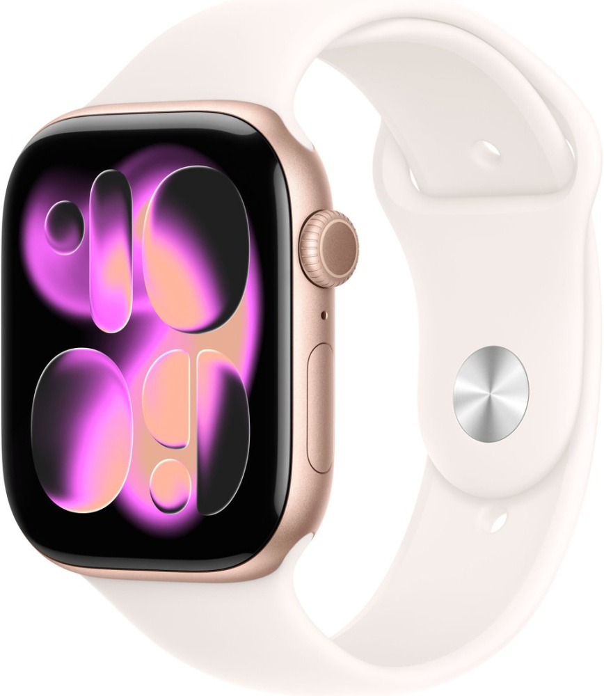 Умные часы Apple Watch Series 11 46 мм (алюминиевый корпус, розовое золото/легкие румяна, спортивный