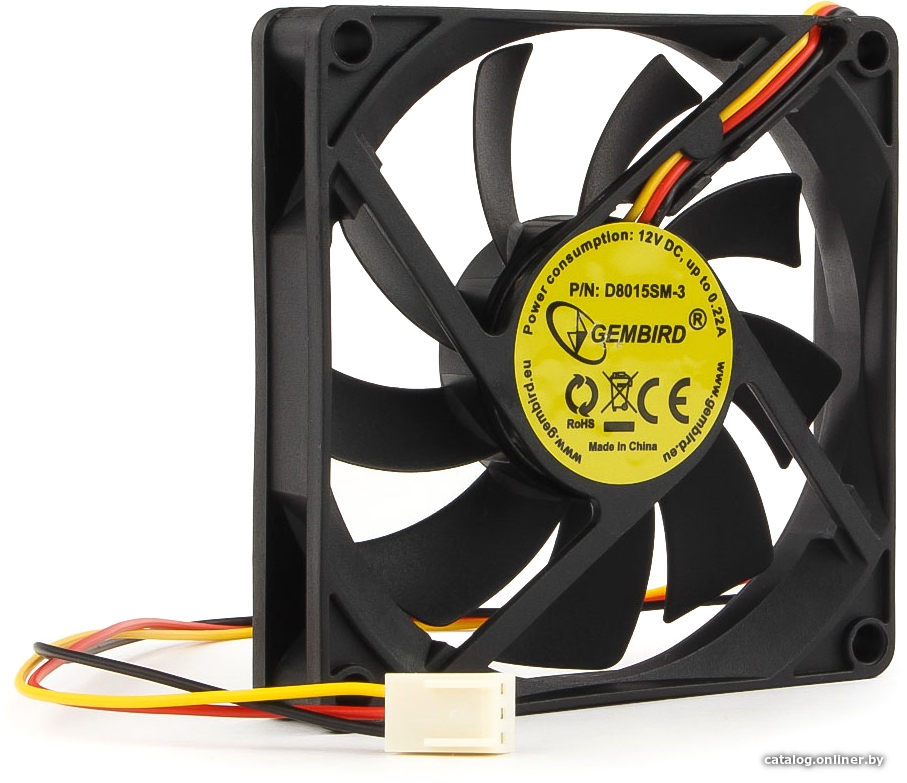 Вентилятор для корпуса Gembird D8015SM-3 (80 мм)