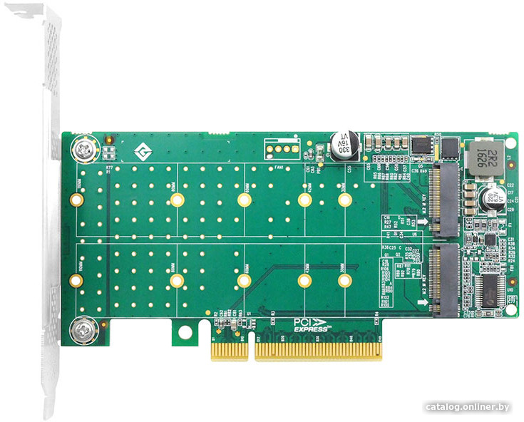 Адаптер для подключения M.2 накопителей Linkreal LRNV95N8 PCIe x8 to 2-Port M.2 NVMe Adapter