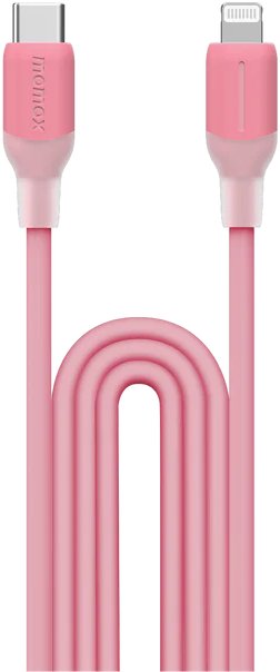 Кабель Momax DL53P 1-Link Flow LC USB Type-C - Lightning (1.2 м, розовый)