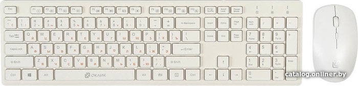 Клавиатура + мышь Oklick 240M (белый)