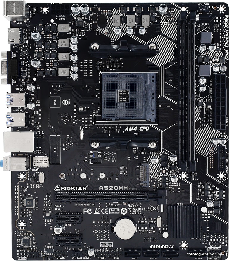 Материнская плата BIOSTAR A520MH Ver. 6.1