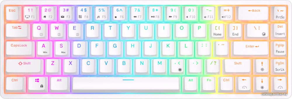 Клавиатура Royal Kludge RKG68 RGB (белый, RK Brown)