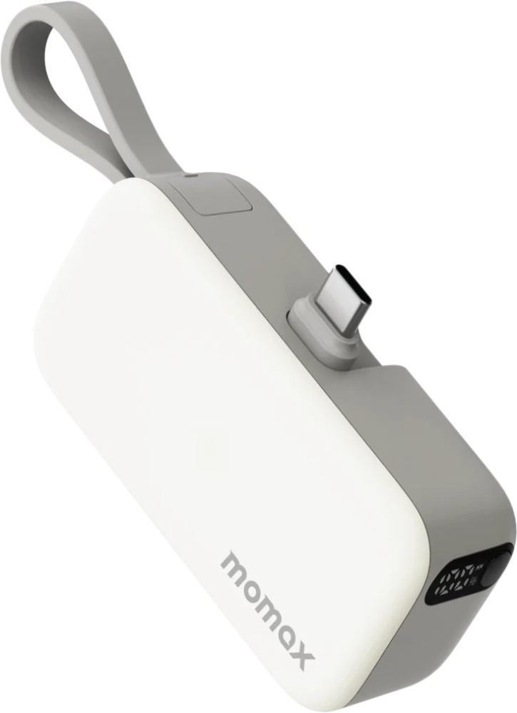 Внешний аккумулятор Momax 1-Power Mini 3-in-1 USB-C IP130 5000mAh (белый)