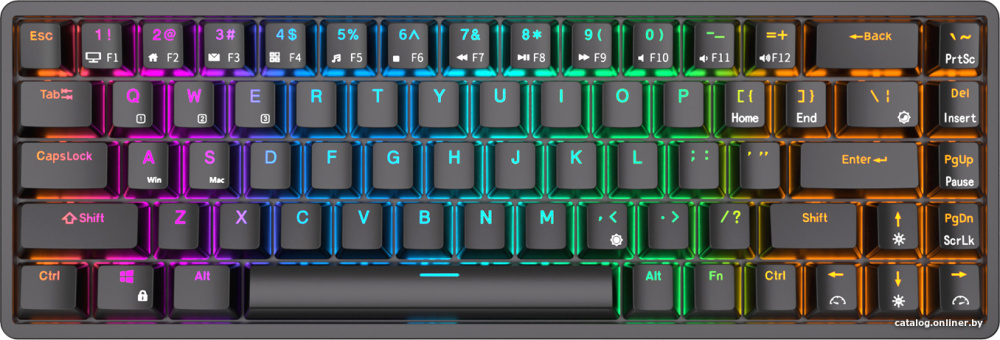 Клавиатура Royal Kludge RKG68 RGB (черный, RK Brown)