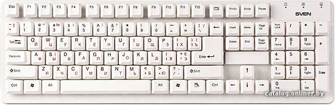 Клавиатура SVEN Standard 301 USB (белый)