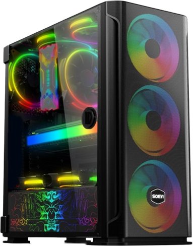 Корпус Soeyi AX1-B10 Tempered Glass