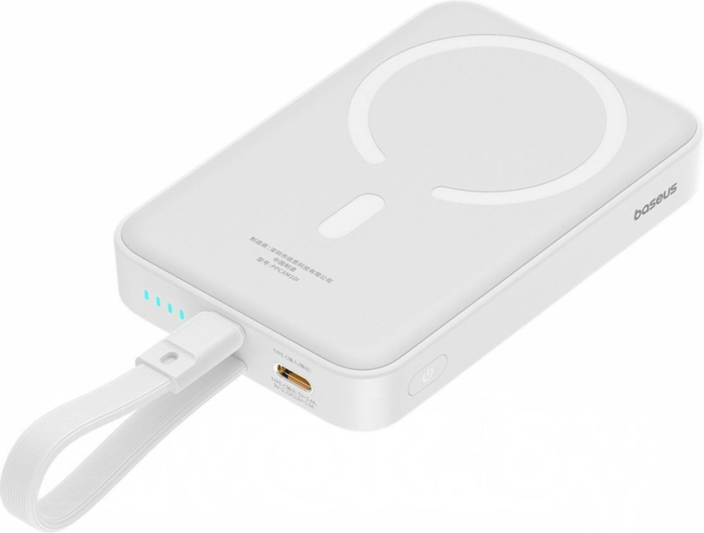Внешний аккумулятор Baseus Magnetic Mini Wireless Fast Charge 20W 10000mAh (белый)