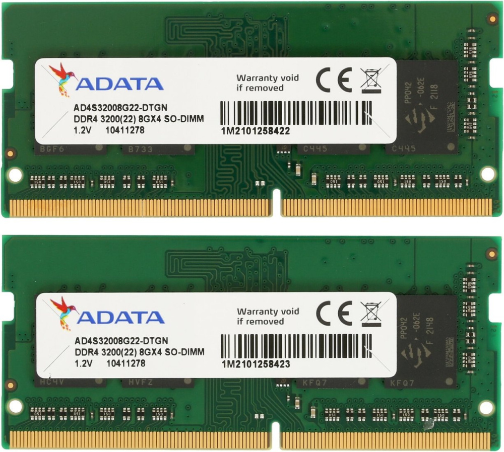 Оперативная память ADATA Premier 2x8ГБ DDR4 SODIMM 3200 МГц AD4S32008G22-DTGN