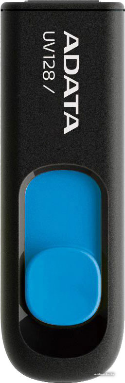 USB Flash A-Data DashDrive UV128 Black/Blue 128GB (AUV128-128G-RBE)