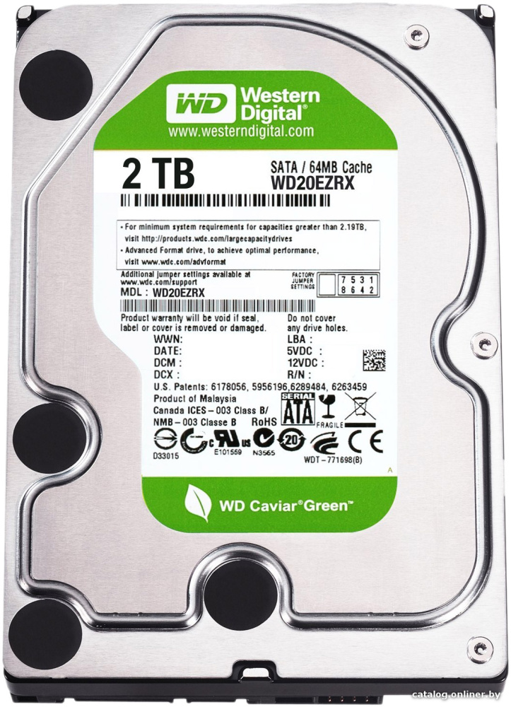 Жесткий диск WD Caviar Green 2TB (WD20EZRX)