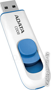USB Flash A-Data C008 White+Blue 16 Гб (AC008-16G-RWE)