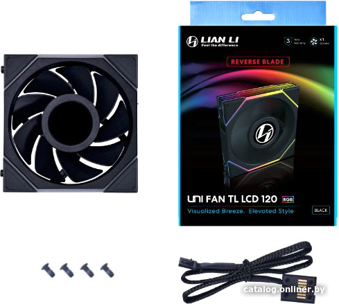 Вентилятор для корпуса Lian Li Uni Fan TL LCD 120 Reverse G99.12RTLLCD1W.00