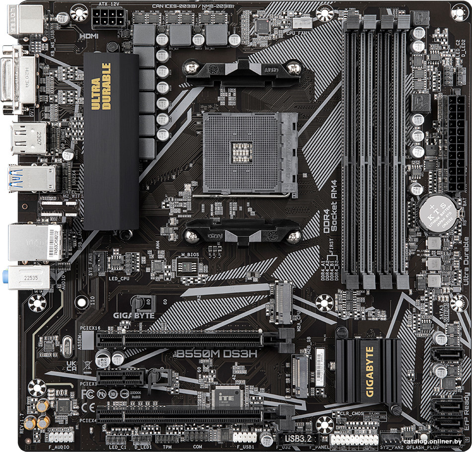 Материнская плата Gigabyte B550M DS3H (rev. 1.7)