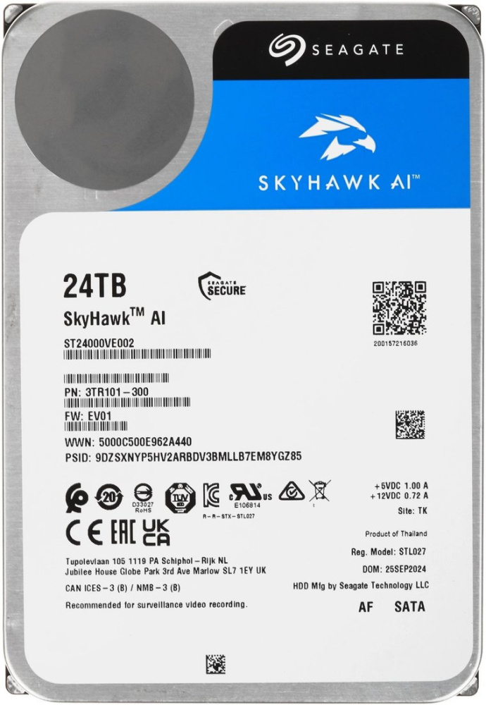 Жесткий диск Seagate SkyHawk AI 24TB ST24000VE002