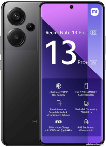 Redmi Note 13 Pro+ 5G 8GB/256GB с NFC международная версия (полуночный черный)