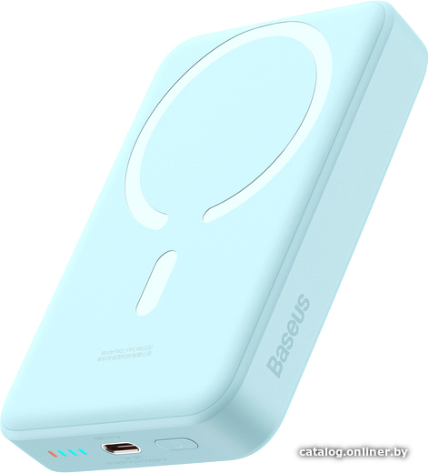 Внешний аккумулятор Baseus Magnetic Mini Wireless Fast Charge Power Bank 30W 10000mAh (голубой)