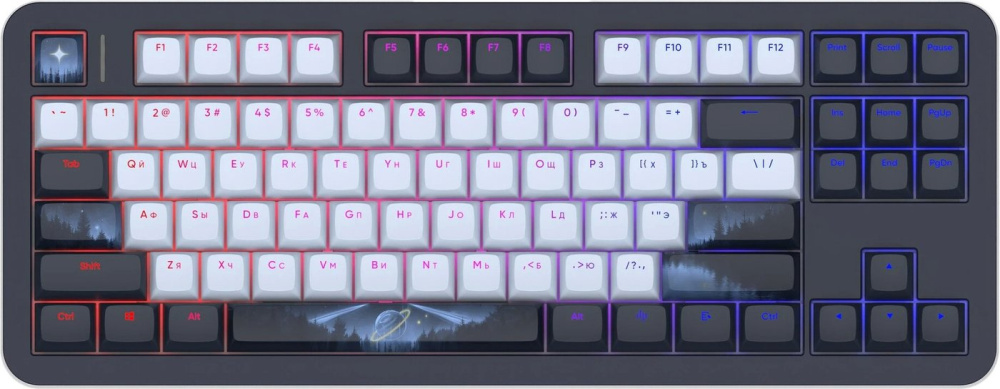 Клавиатура Red Square Alumix TKL Classic Serenity (черный, g3ms Aquamarine)
