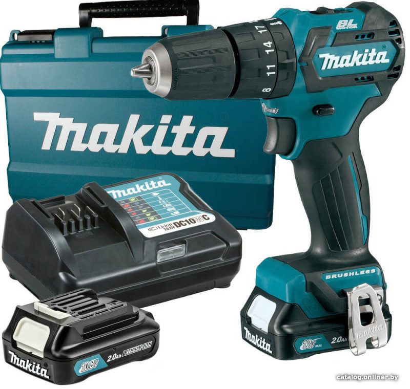 Дрель-шуруповерт Makita DF332DWAE (с 2-мя АКБ, кейс)