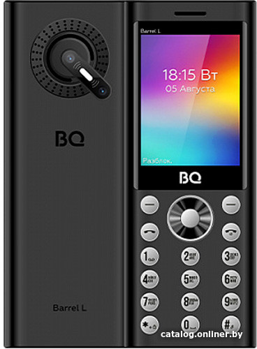 Кнопочный телефон BQ BQ-2458 Barrel L (черный/серебристый)