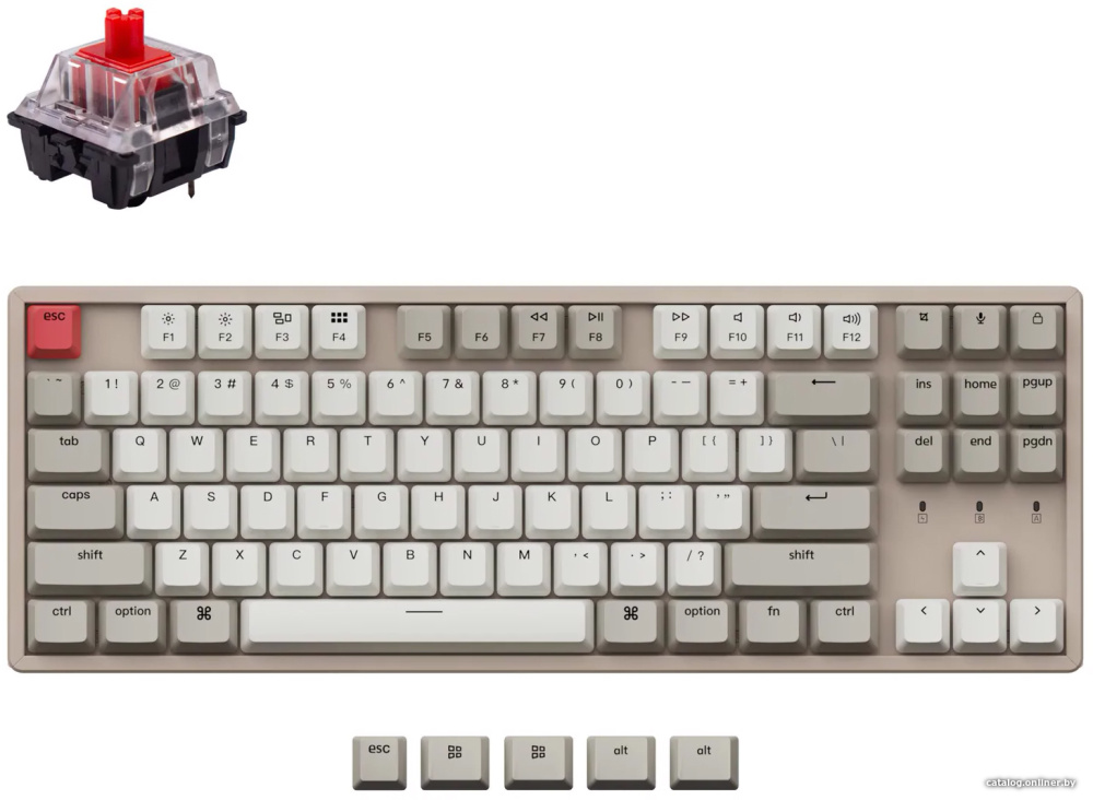 Клавиатура Keychron K8 K8-M1 (Gateron G Pro Red, RU)